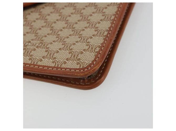 Céline Clutch in tela Macadam CELINE PVC Beige Oro Auth ARZ901 D'oro - vista 7