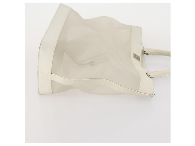 Gianni Versace Mesh Tote Bag aus Nylon in Weiß Auth 173811 - Ansicht 3