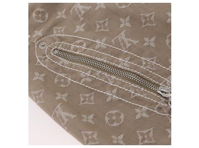 Falda de Denim Monogram LOUIS VUITTON Beige LV Auth BAZ833SAM - vista 5