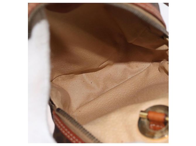 Céline Borsa a Spalla in Tela Macadam CELINE in Pelle PVC Marrone Oro Auth ka3558A D'oro - vista 11