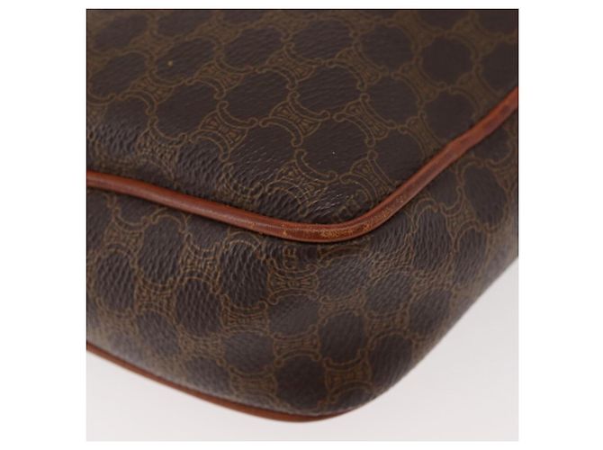 Céline Borsa a Spalla in Tela Macadam CELINE in Pelle PVC Marrone Oro Auth ka3558A D'oro - vista 15