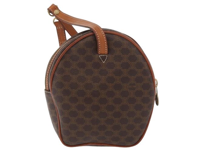 Céline Borsa a Spalla in Tela Macadam CELINE in Pelle PVC Marrone Oro Auth ka3558A D'oro - vista 2