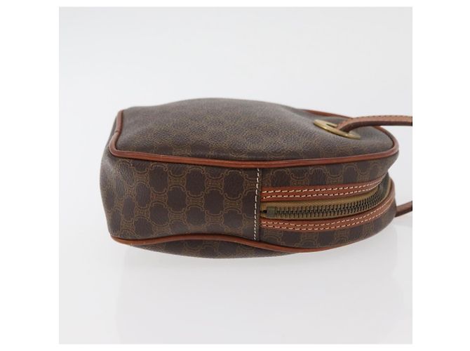 Céline Borsa a Spalla in Tela Macadam CELINE in Pelle PVC Marrone Oro Auth ka3558A D'oro - vista 3