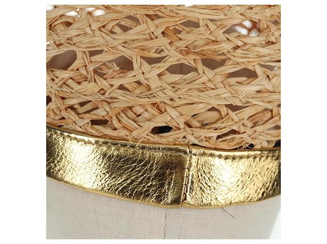 Cappello PRADA Raffia S Beige 1HC225 Auth BAZ670M - vista 7