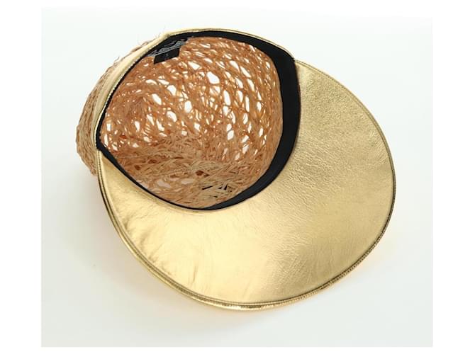 Cappello PRADA Raffia S Beige 1HC225 Auth BAZ670M - vista 8