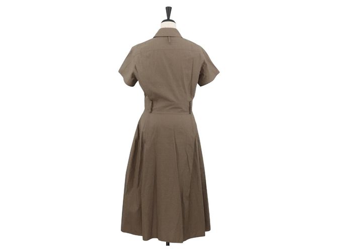 Hermès HERMES Granturararara Camisa One Piece Algodón Beige 3H0544DH Auth BAZ827M - vista 2