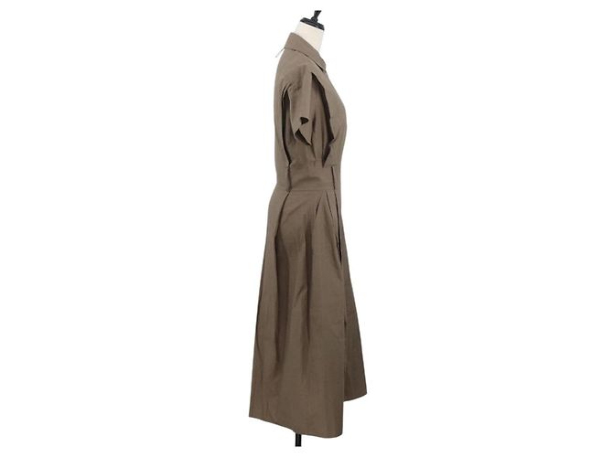 Hermès HERMES Granturararara Camisa One Piece Algodón Beige 3H0544DH Auth BAZ827M - vista 4