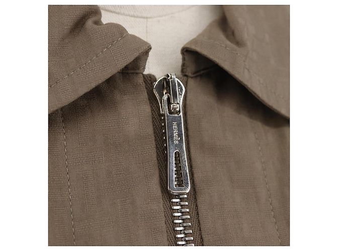 Hermès HERMES Granturararara Camisa One Piece Algodón Beige 3H0544DH Auth BAZ827M - vista 5