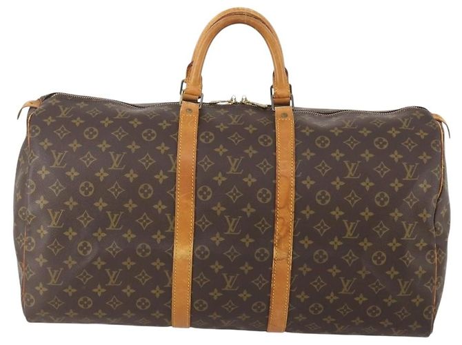 LOUIS VUITTON Borsa Boston Monogram Keepall 55 M41424 LV Auth ep13859 Monogramma - vista 13