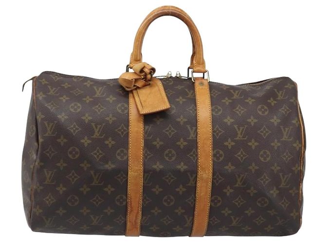 LOUIS VUITTON Borsa Boston Monogram Keepall 45 M41428 Auth LV ka3645 Monogramma - vista 13