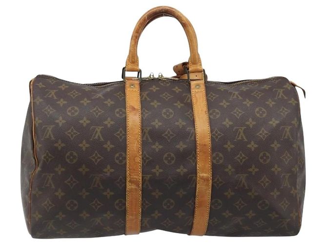 LOUIS VUITTON Borsa Boston Monogram Keepall 45 M41428 Auth LV ka3645 Monogramma - vista 2