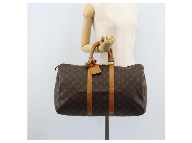LOUIS VUITTON Borsa Boston Monogram Keepall 45 M41428 Auth LV ka3645 Monogramma - vista 20