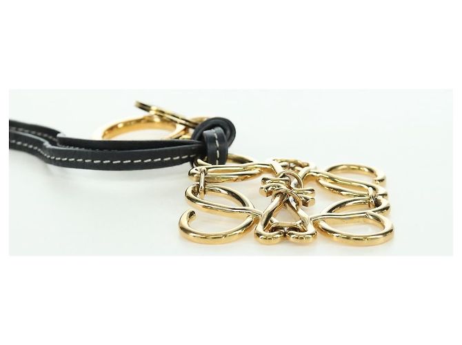 LOEWE Anagram Charm Pelle Nera Oro Auth BAZ275M Nero D'oro - vista 13