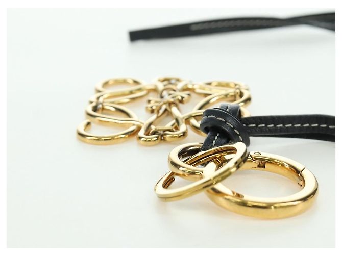 LOEWE Anagram Charm Pelle Nera Oro Auth BAZ275M Nero D'oro - vista 15