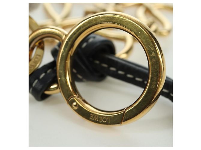 LOEWE Anagram Charm Pelle Nera Oro Auth BAZ275M Nero D'oro - vista 17