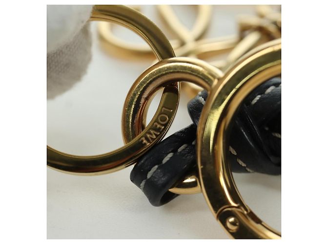 LOEWE Anagram Charm Pelle Nera Oro Auth BAZ275M Nero D'oro - vista 18