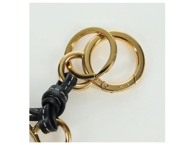 LOEWE Anagram Charm Pelle Nera Oro Auth BAZ275M Nero D'oro - vista 4