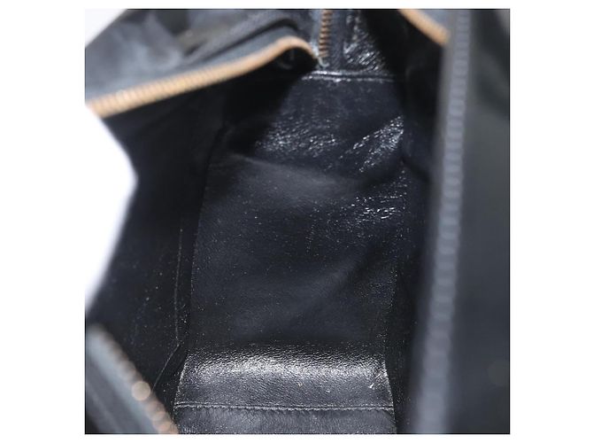 CHANEL Bicolor Schultertasche aus Lackleder Schwarz Silber CC Auth BAZ811A - Ansicht 21