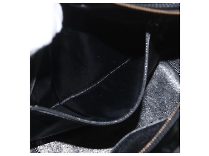CHANEL Bicolor Schultertasche aus Lackleder Schwarz Silber CC Auth BAZ811A - Ansicht 23