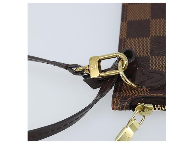 LOUIS VUITTON Pouch Neverfull PM Damier Ebene Auth LV 171206A - vista 10