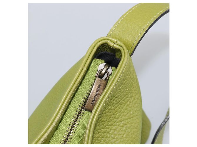 Borsa a Spalla in Pelle Verde Auth BAZ684A di BURBERRY - vista 10