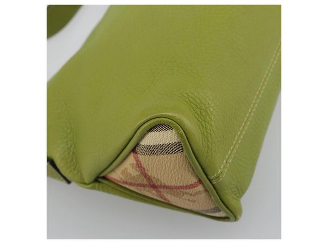 Borsa a Spalla in Pelle Verde Auth BAZ684A di BURBERRY - vista 16