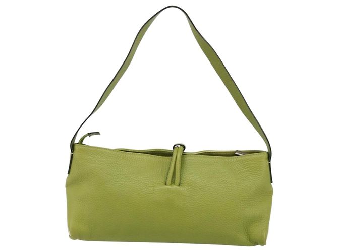 Borsa a Spalla in Pelle Verde Auth BAZ684A di BURBERRY - vista 2