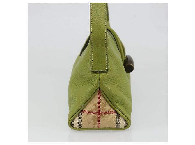 Borsa a Spalla in Pelle Verde Auth BAZ684A di BURBERRY - vista 4