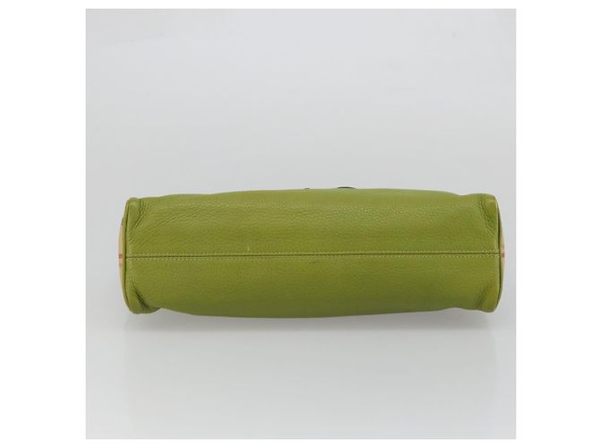 Borsa a Spalla in Pelle Verde Auth BAZ684A di BURBERRY - vista 5