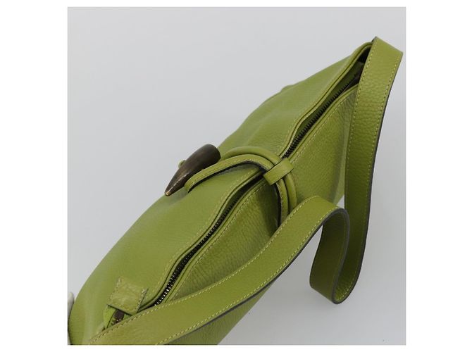 Borsa a Spalla in Pelle Verde Auth BAZ684A di BURBERRY - vista 6