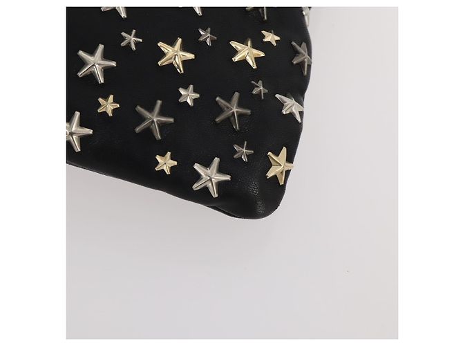 Borsa Tote Jimmy Choo in pelle e tela 2 pezzi nero grigio Auth BA11842 Marrone - vista 15
