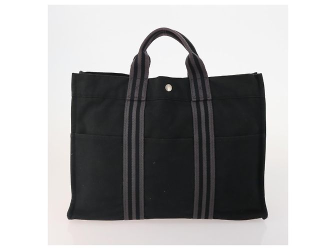 Borsa Tote Jimmy Choo in pelle e tela 2 pezzi nero grigio Auth BA11842 Marrone - vista 3