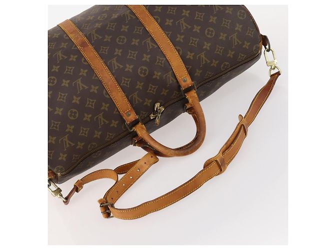 LOUIS VUITTON Monogram Keepall Bandouliere 50 Borsa Boston M41416 LV Auth 174446 Monogramma - vista 7