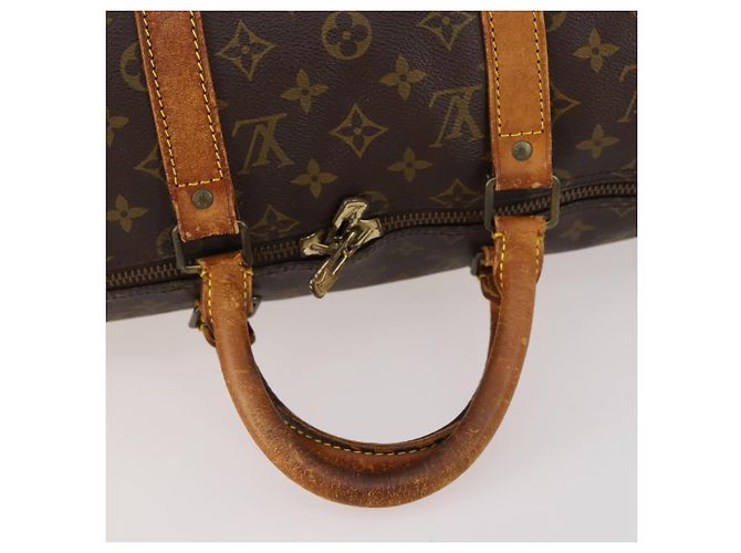 LOUIS VUITTON Monogram Keepall Bandouliere 50 Borsa Boston M41416 LV Auth 174446 Monogramma - vista 8