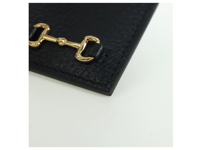 Conjunto de cartas de jogar com estojo de couro Horsebit GUCCI 700469 Auth YKZ728A Preto - vista 14