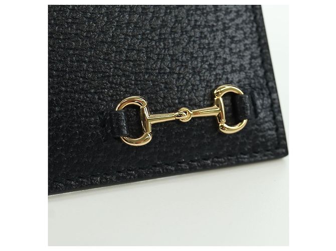 Conjunto de cartas de jogar com estojo de couro Horsebit GUCCI 700469 Auth YKZ728A Preto - vista 17