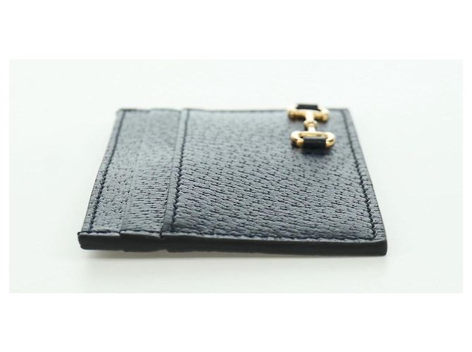 Conjunto de cartas de jogar com estojo de couro Horsebit GUCCI 700469 Auth YKZ728A Preto - vista 3