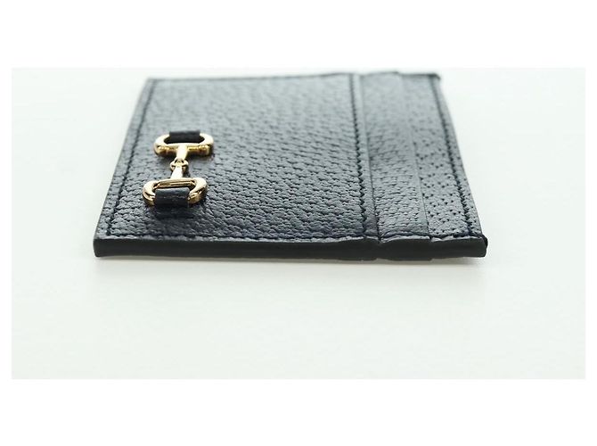 Conjunto de cartas de jogar com estojo de couro Horsebit GUCCI 700469 Auth YKZ728A Preto - vista 4