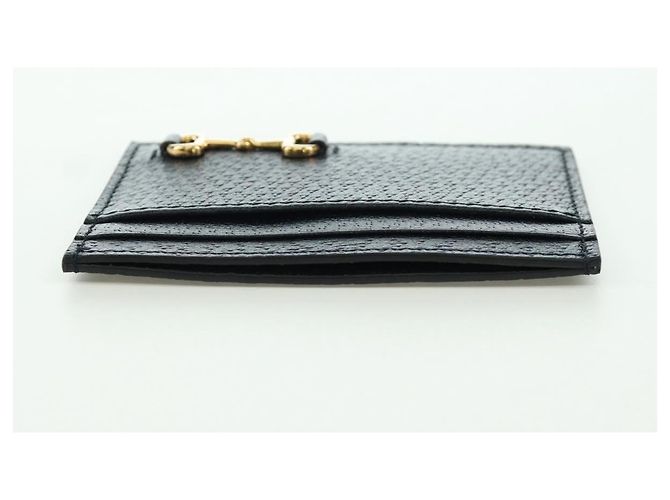 Conjunto de cartas de jogar com estojo de couro Horsebit GUCCI 700469 Auth YKZ728A Preto - vista 5