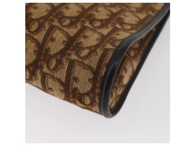 Borsa a Spalla in Tela Trotter Christian Dior Marrone Oro Auth BAZ520 D'oro - vista 14