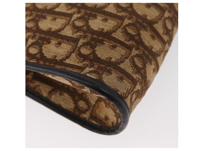 Borsa a Spalla in Tela Trotter Christian Dior Marrone Oro Auth BAZ520 D'oro - vista 15