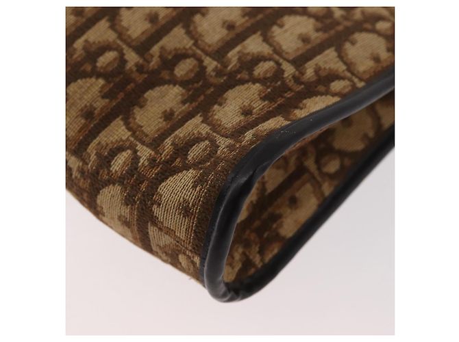 Borsa a Spalla in Tela Trotter Christian Dior Marrone Oro Auth BAZ520 D'oro - vista 16