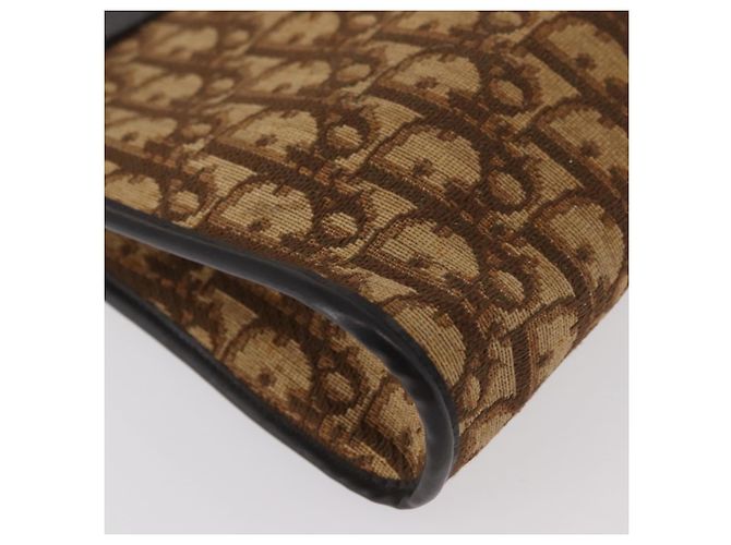 Borsa a Spalla in Tela Trotter Christian Dior Marrone Oro Auth BAZ520 D'oro - vista 9