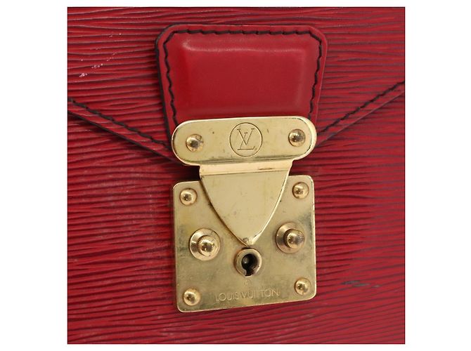 LOUIS VUITTON Epi Porta Documenti a Tracolla Briefcase Rossa LV Auth BAZ082 Rosso - vista 18