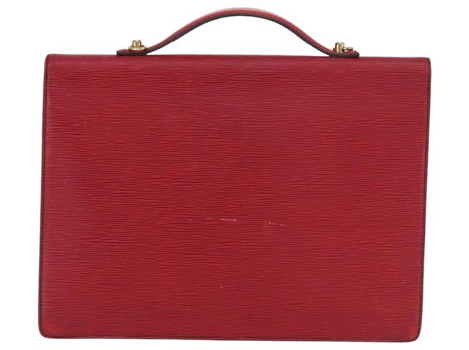 LOUIS VUITTON Epi Porta Documenti a Tracolla Briefcase Rossa LV Auth BAZ082 Rosso - vista 2