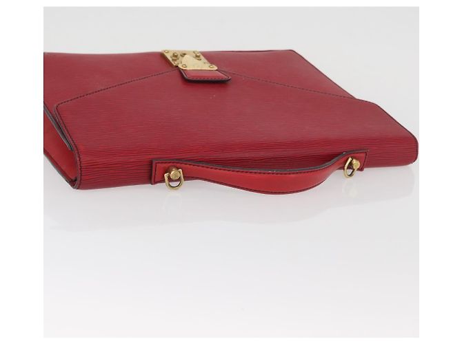 LOUIS VUITTON Epi Porta Documenti a Tracolla Briefcase Rossa LV Auth BAZ082 Rosso - vista 7