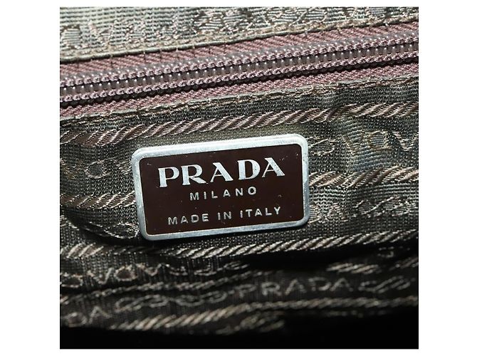 PRADA Backpack Nylon Khaki Silver Auth ARZ774 Silvery - view 25
