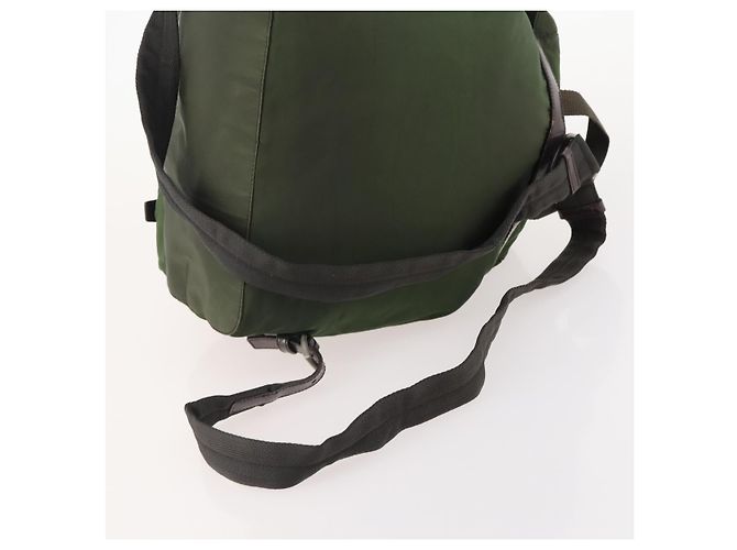 PRADA Backpack Nylon Khaki Silver Auth ARZ774 Silvery - view 8