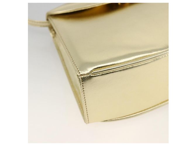 Borsa a Spalla Salvatore Ferragamo in Pelle Oro Autenticata BA11796A - vista 15