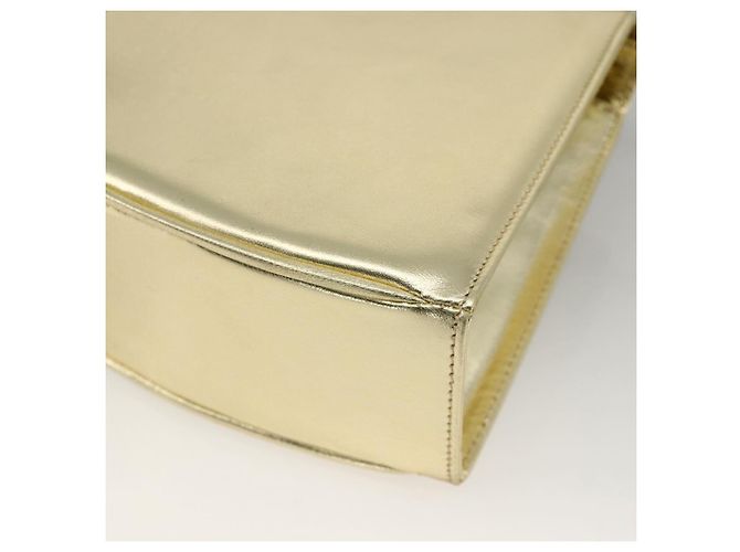 Borsa a Spalla Salvatore Ferragamo in Pelle Oro Autenticata BA11796A - vista 16